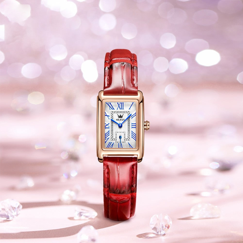 Quatro quartz women's watch - red