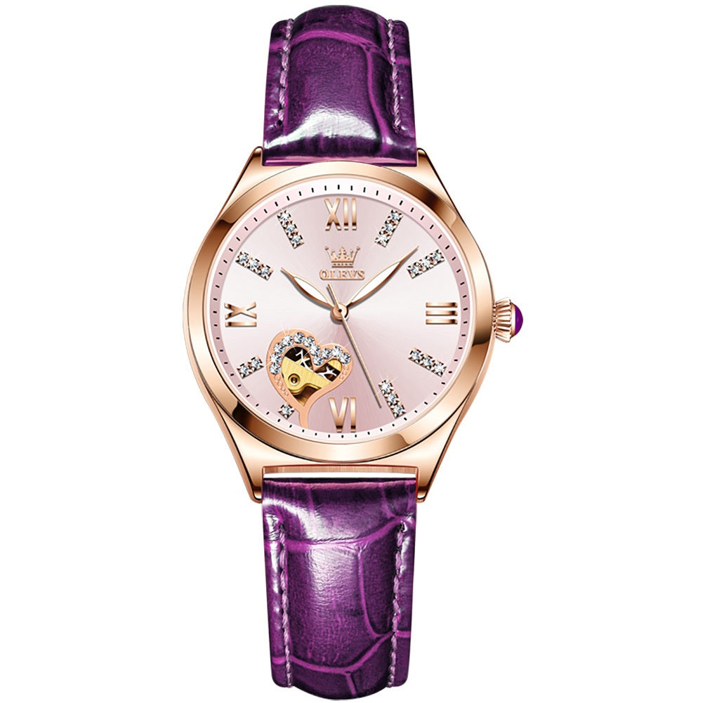 Vista women's mechanical watch - purple