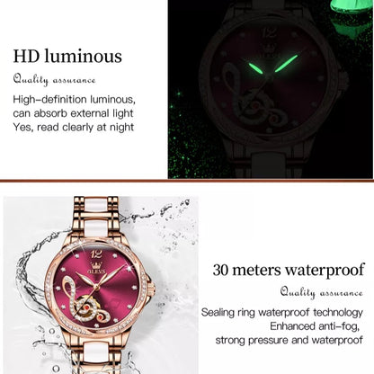 Treble Clef women's mechanical watch - luminous and waterproof properties