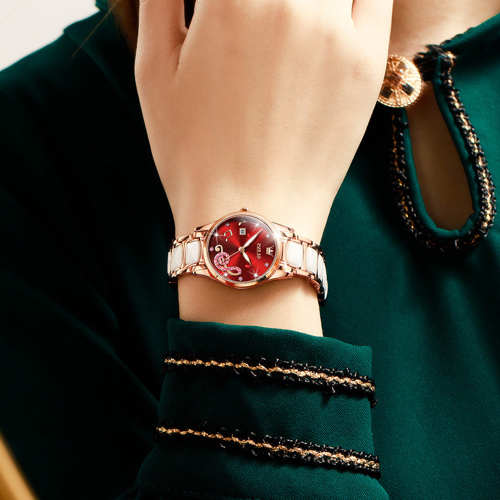 Symphony women's quartz watch - red