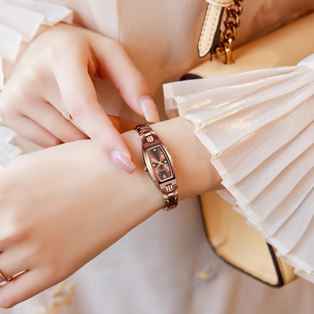 Tania women's quartz watch - rose gold